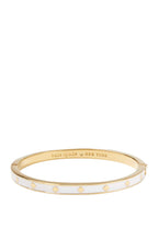 Spot The Spade Enamel Hinged Bangle White
