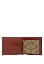 Boxed 3 In 1 Wallet Gift Set In Signature Canvas With Varsity Stripe Terracotta Multi