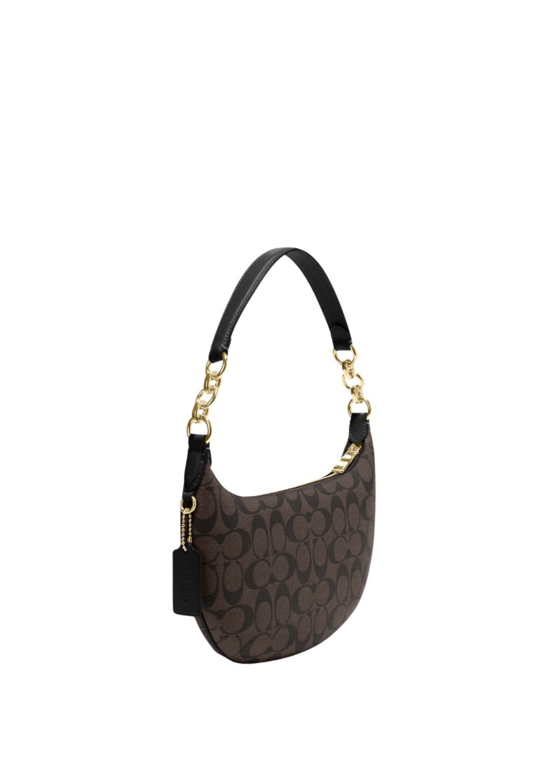 Payton Hobo In Signature Canvas Brown Black
