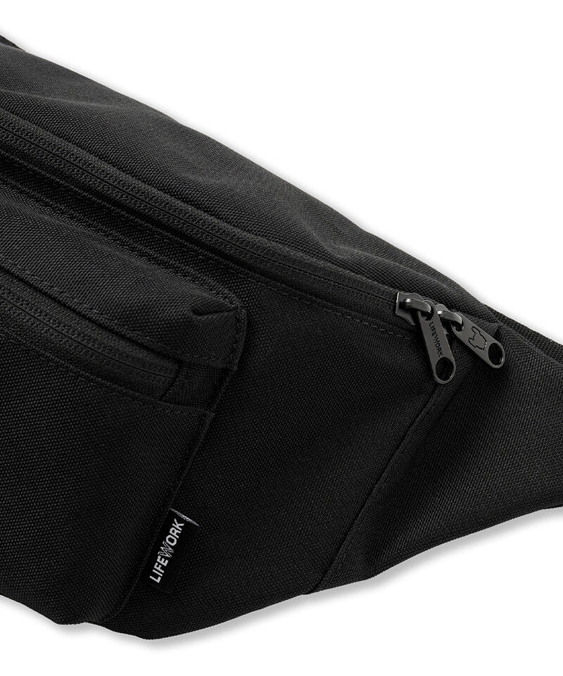 Square Wappen Hip Sack Black