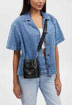 Mini Bucket Bag Silver Black