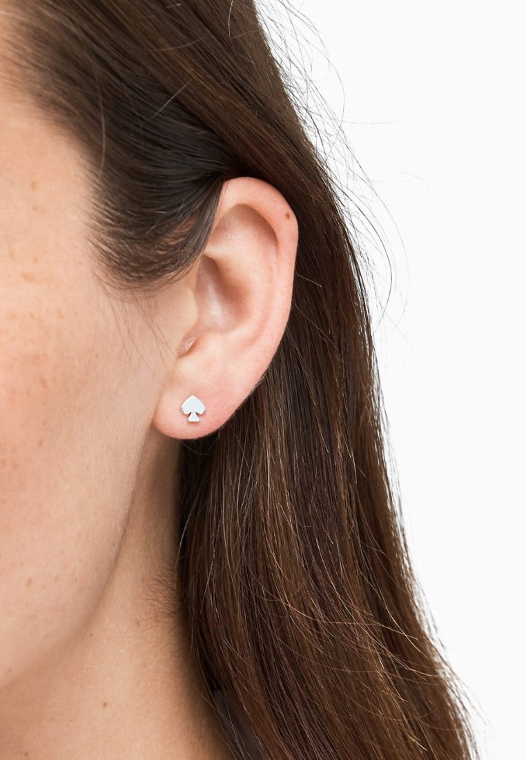 Signature Spade Mini Studs Silver