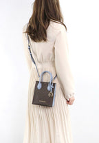 Mercer Extra-small Logo And Leather Crossbody Bag Pale Blue