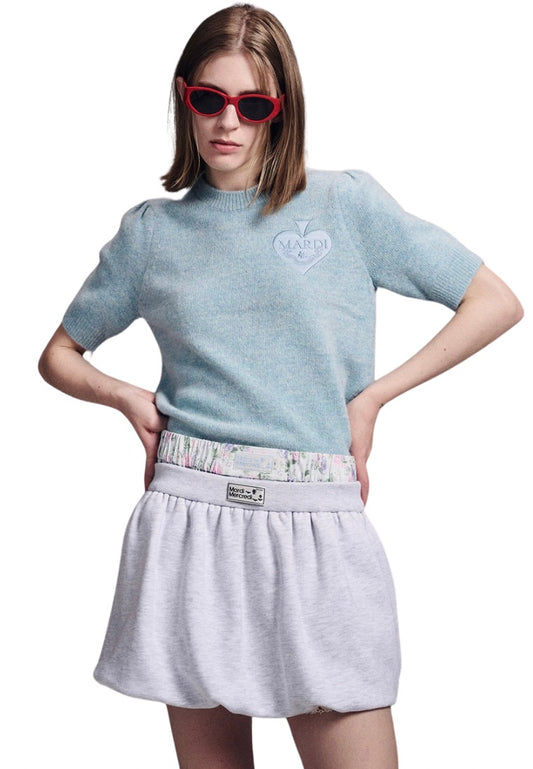 Raccoon Blended Top Short Sleeve Satin Spade Mint