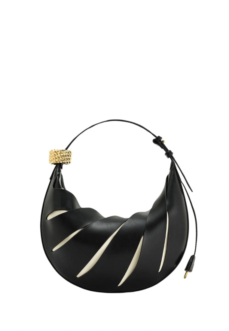 Jana Hollow Out Shoulder Bag - Black