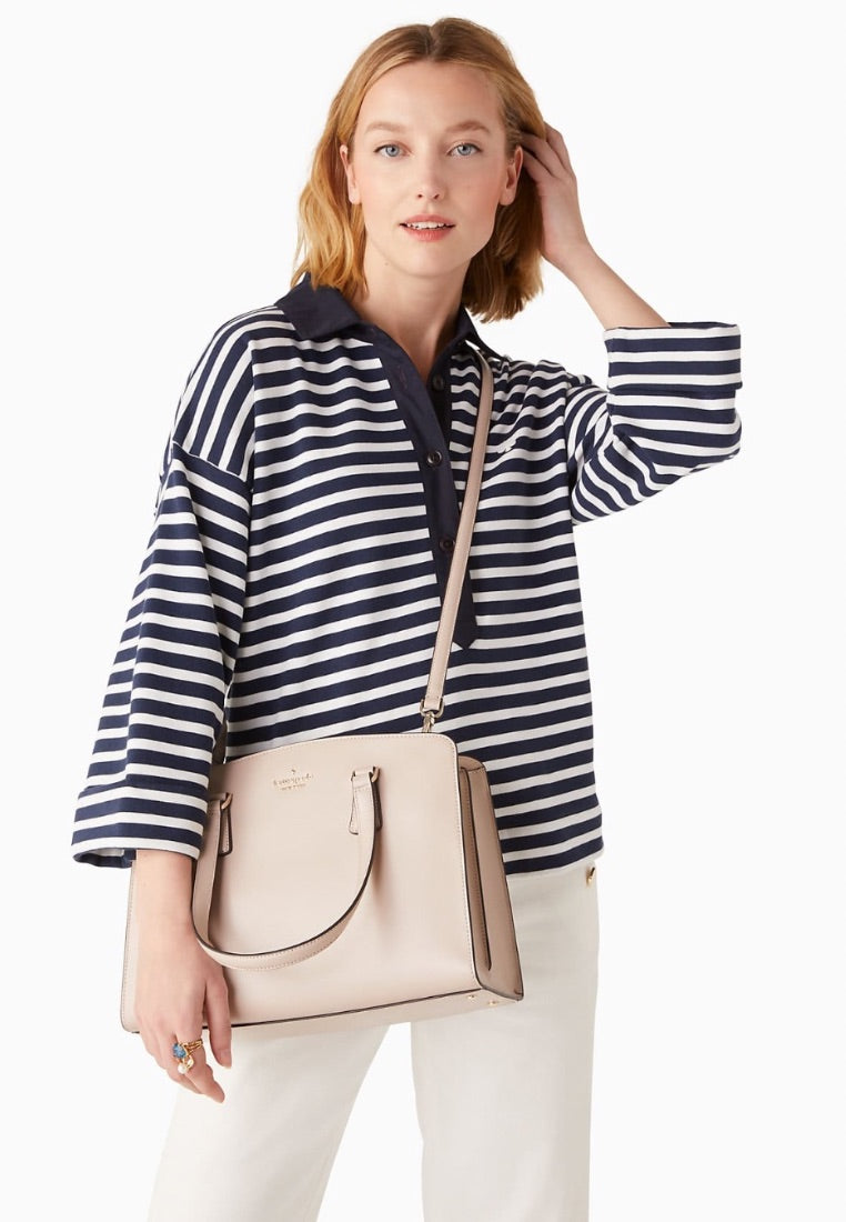 Perry Leather Medium Satchel Tusk