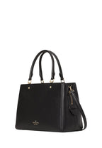 Leila Medium Triple Compartment Satchel Black
