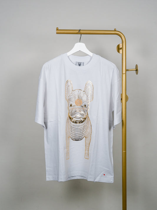 [DEFECT SALE 103] Gold Big Radog T-Shirt White S