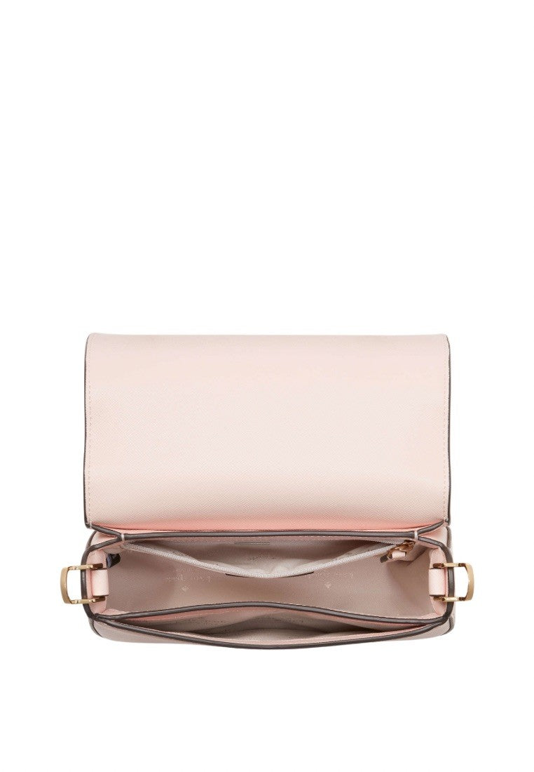Madison Saffiano Leather Saddle Bag Conch Pink