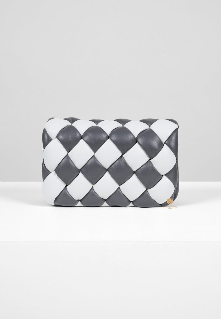 [DEFECT SALE 296] Maze Bag - White & Dark Gray