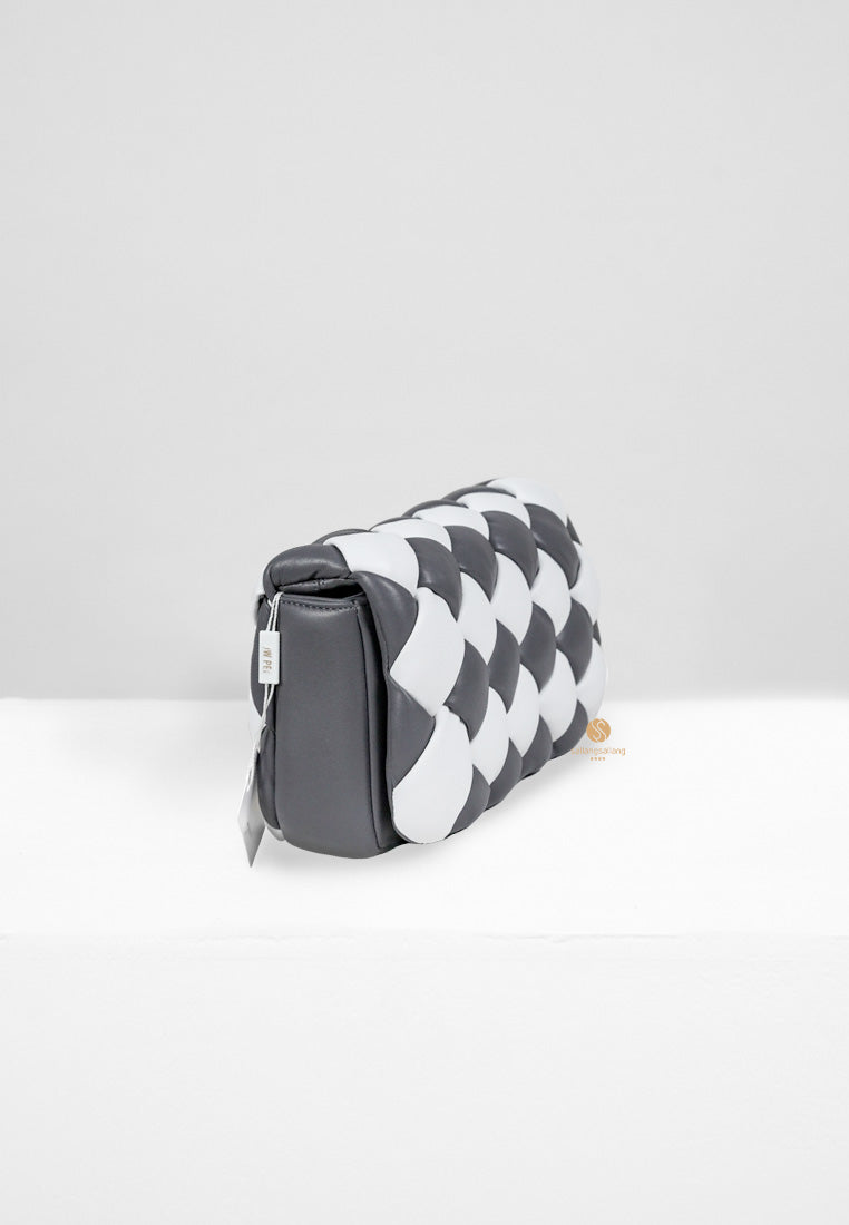 [DEFECT SALE 296] Maze Bag - White & Dark Gray