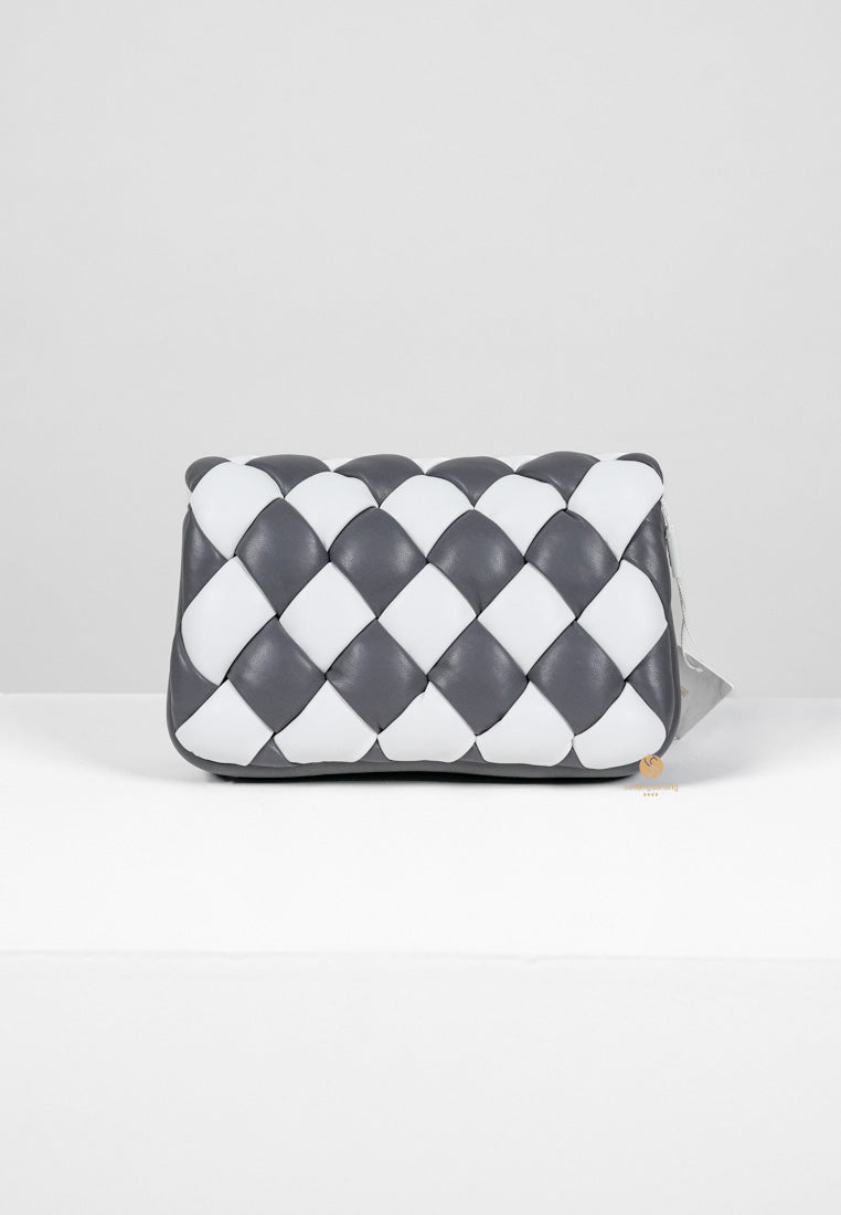 [DEFECT SALE 296] Maze Bag - White & Dark Gray