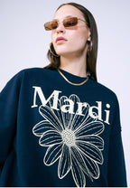 Sweatshirt Flower Mardi Navy Cream