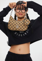 Jacquard Monogram Hobo Bag Pattern Beige