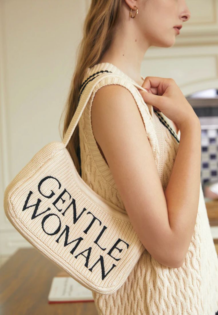 Preppy Knit Shoulder Bag