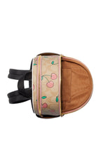 Mini Court Backpack In Signature Canvas With Heart Cherry Print Light Khaki Multi