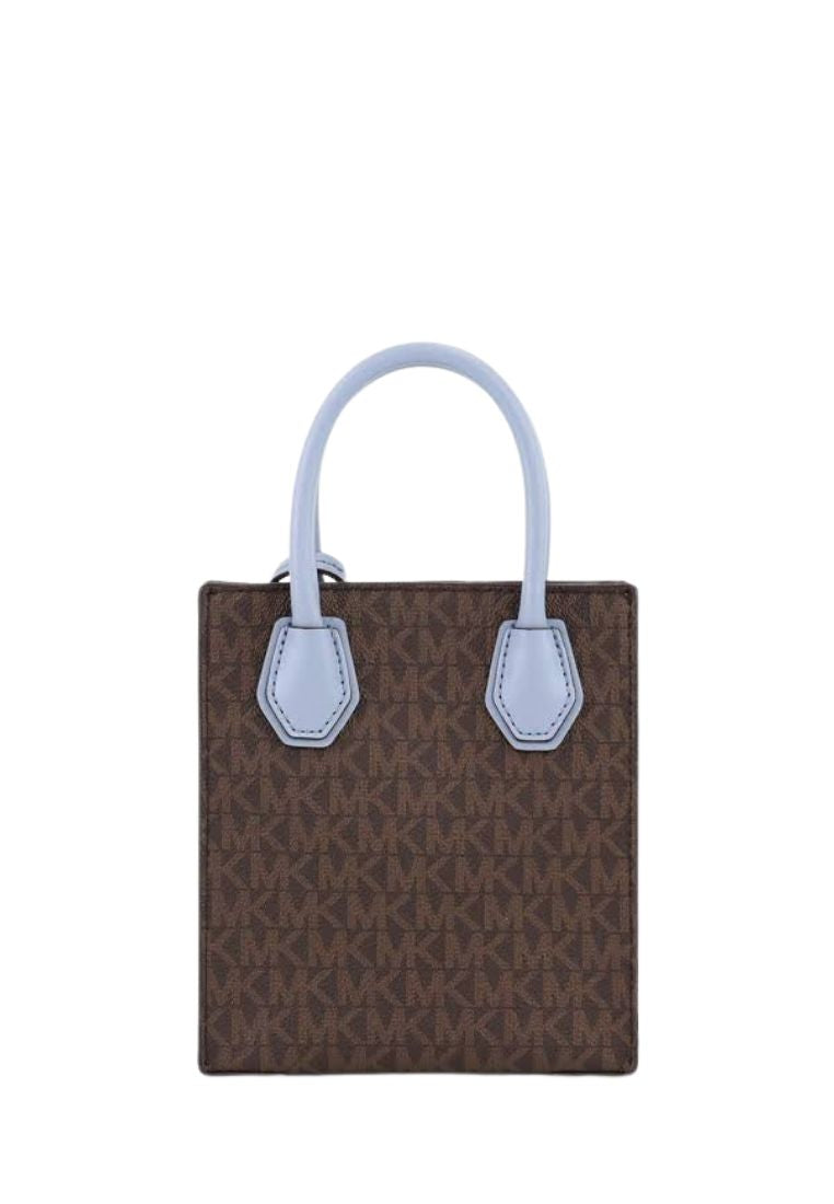 Mercer Extra-small Logo And Leather Crossbody Bag Pale Blue