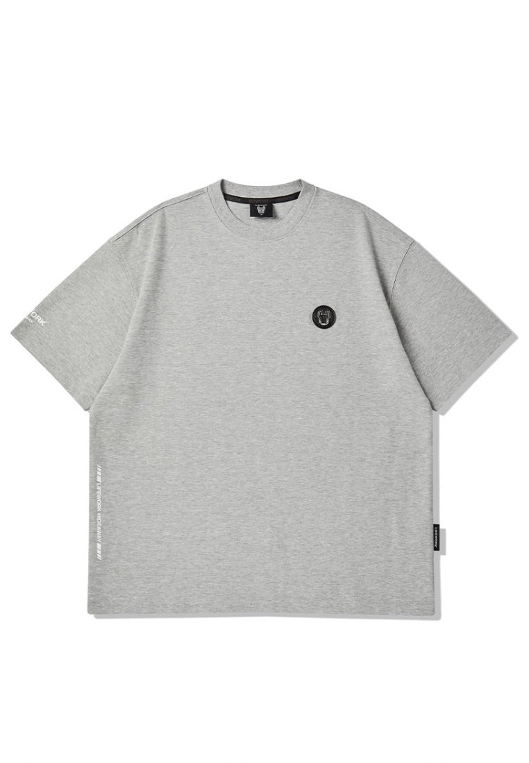 Radog Leather Wappen T-Shirt Melange Grey