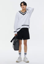 Monogram Wide Tote Bag Pattern Black