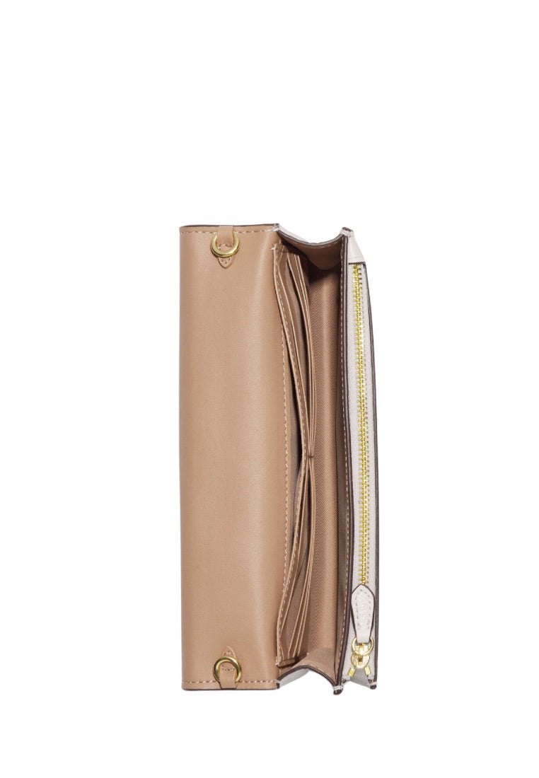 Anna Foldover Clutch Crossbody Chalk Multi