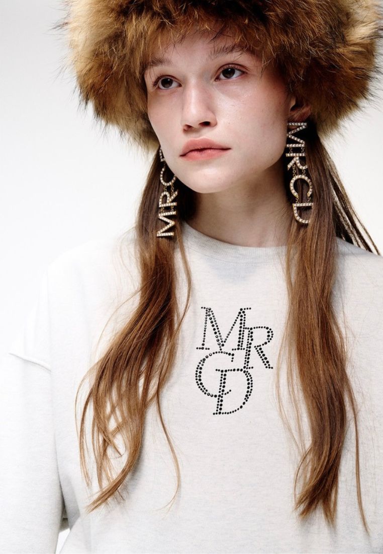 Sweatshirt Logo MRCD Oatmeal Black