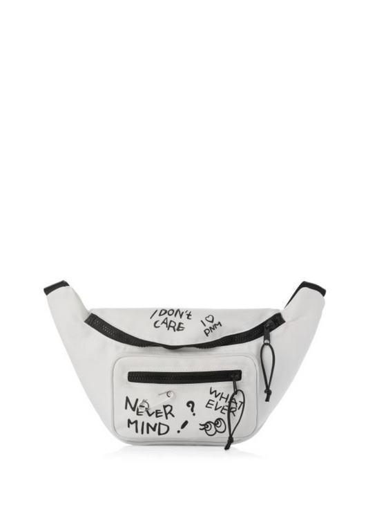 NEVER MIND fanny pack white