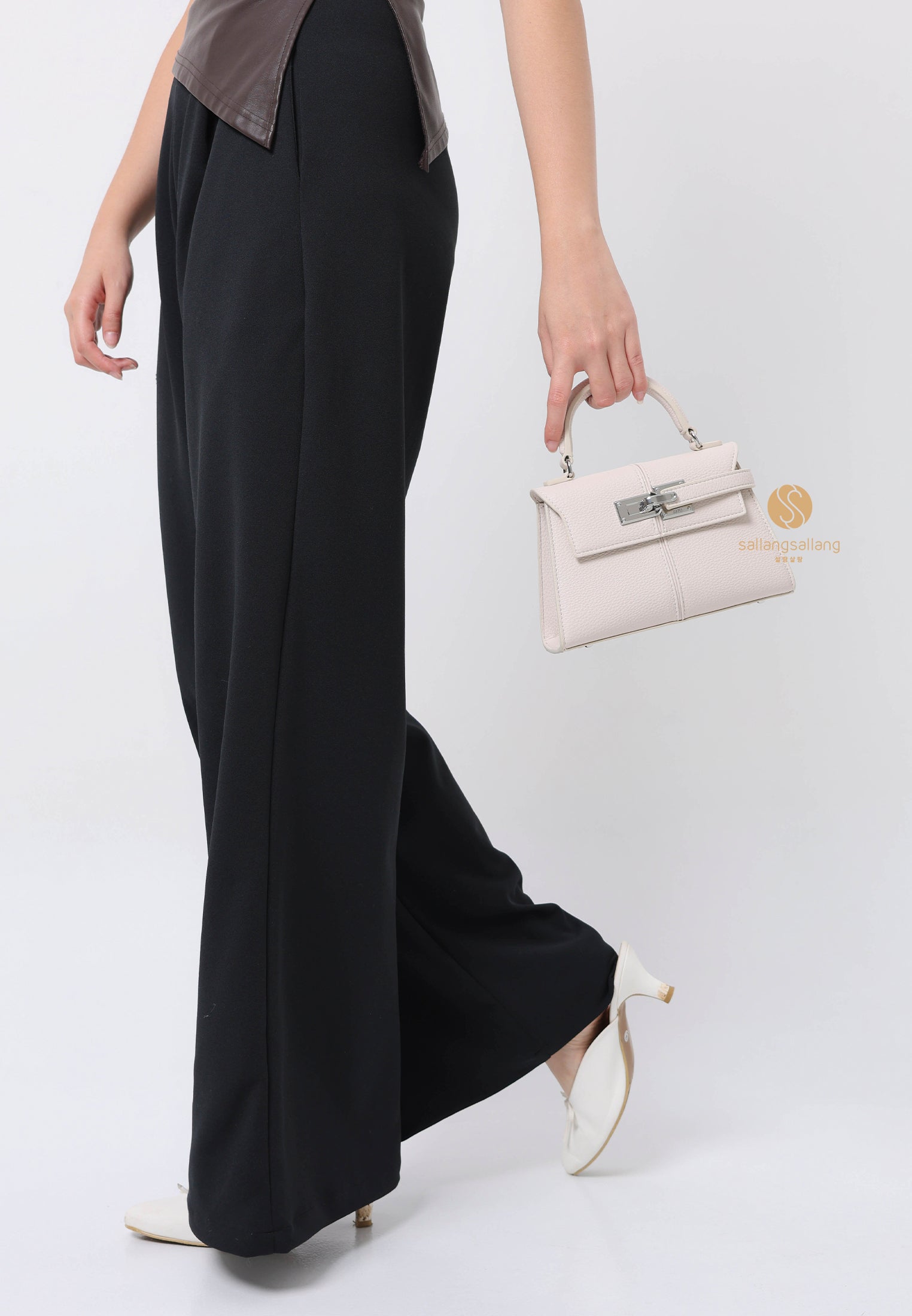 Elise Top Handle Bag - White