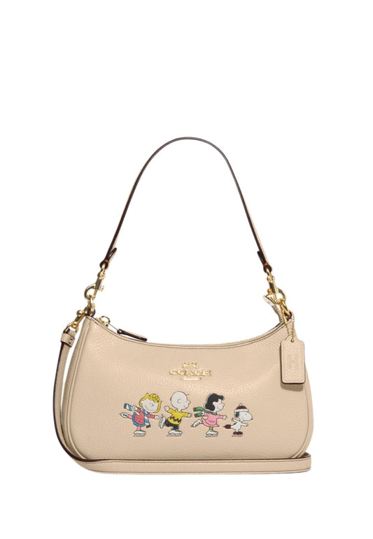 Coach X Peanuts Teri Shoulder Bag With Snoopy And Friends Motif
