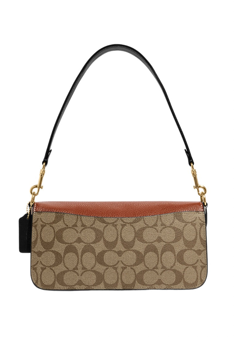 Morgan Shoulder Bag In Colorblock Signature Canvas Khaki Multi