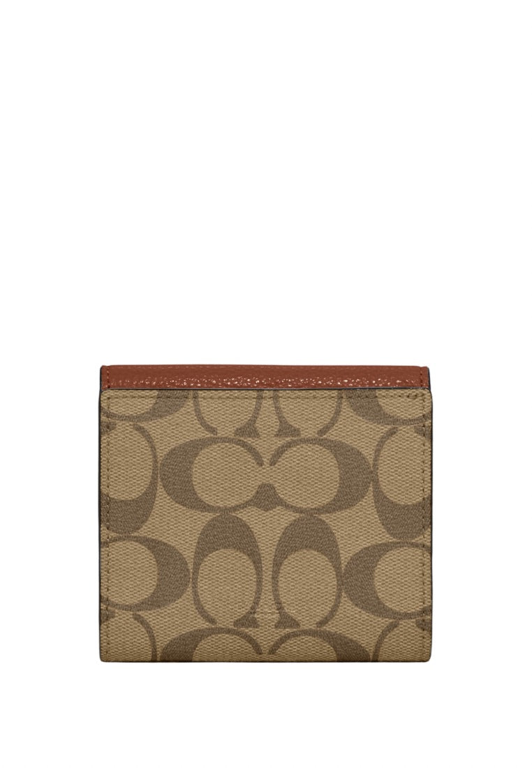 Small Morgan Wallet In Colorblock Signature Canvas Khaki Multi