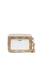 Zip Card Case In Signature Canvas Light Khaki Chalk