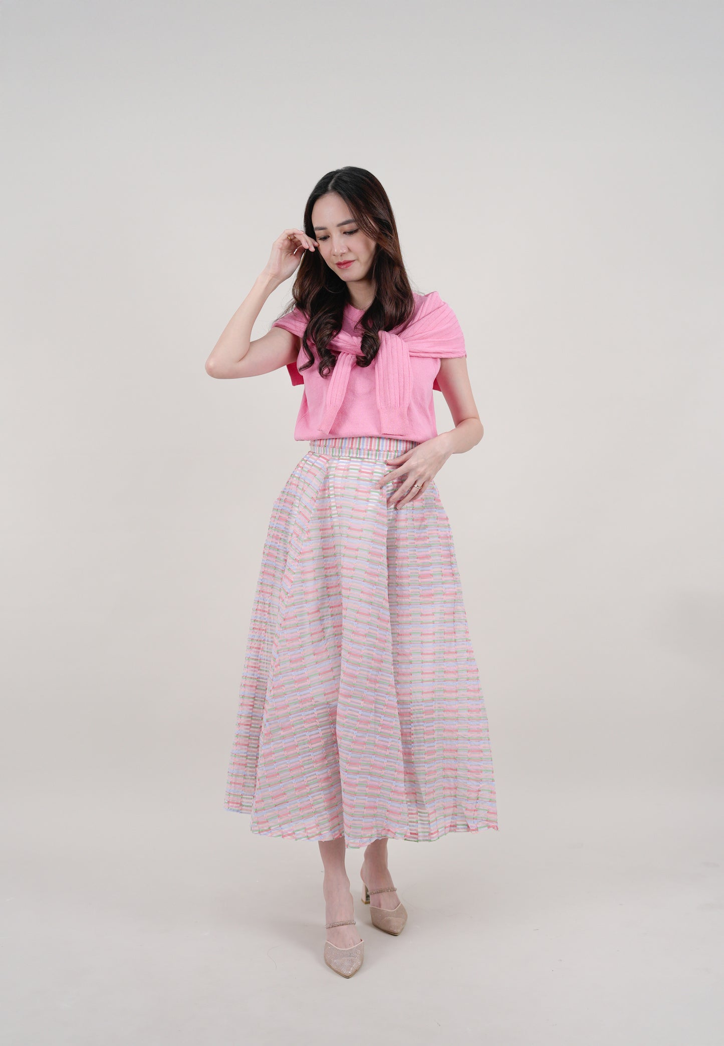 2 Way Cape Layered Knit