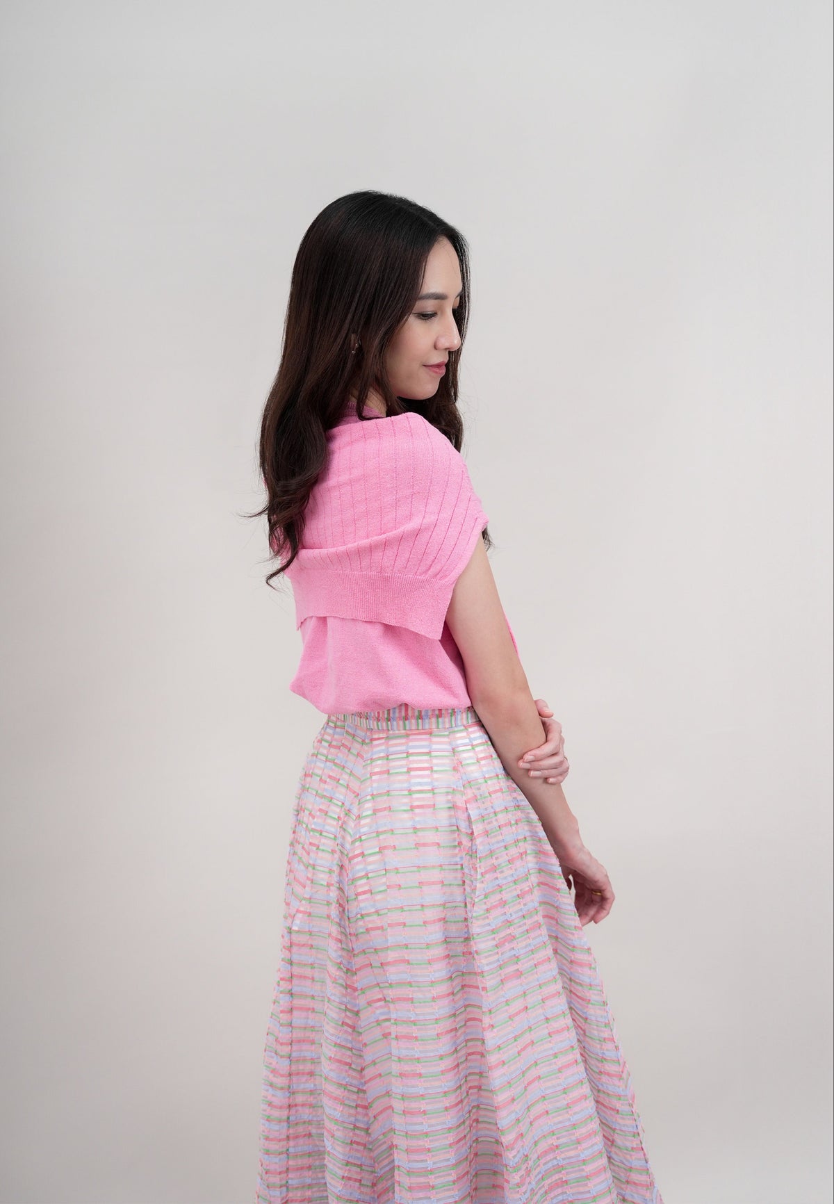 2 Way Cape Layered Knit