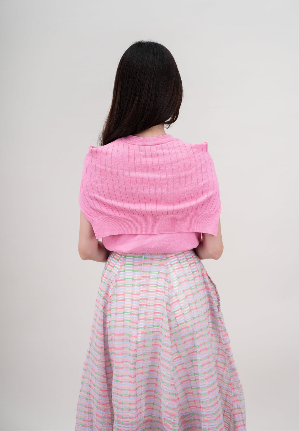 2 Way Cape Layered Knit