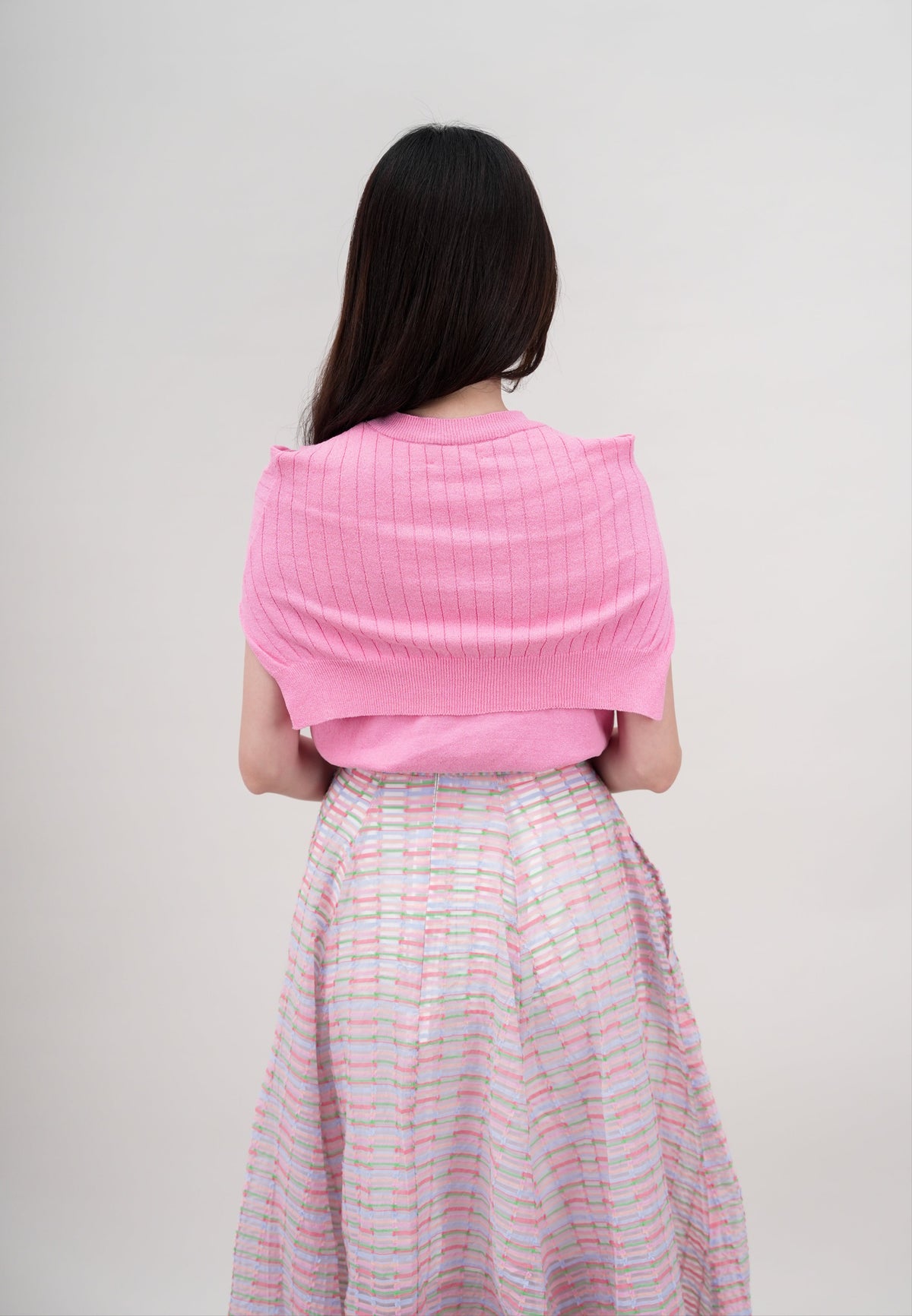 2 Way Cape Layered Knit