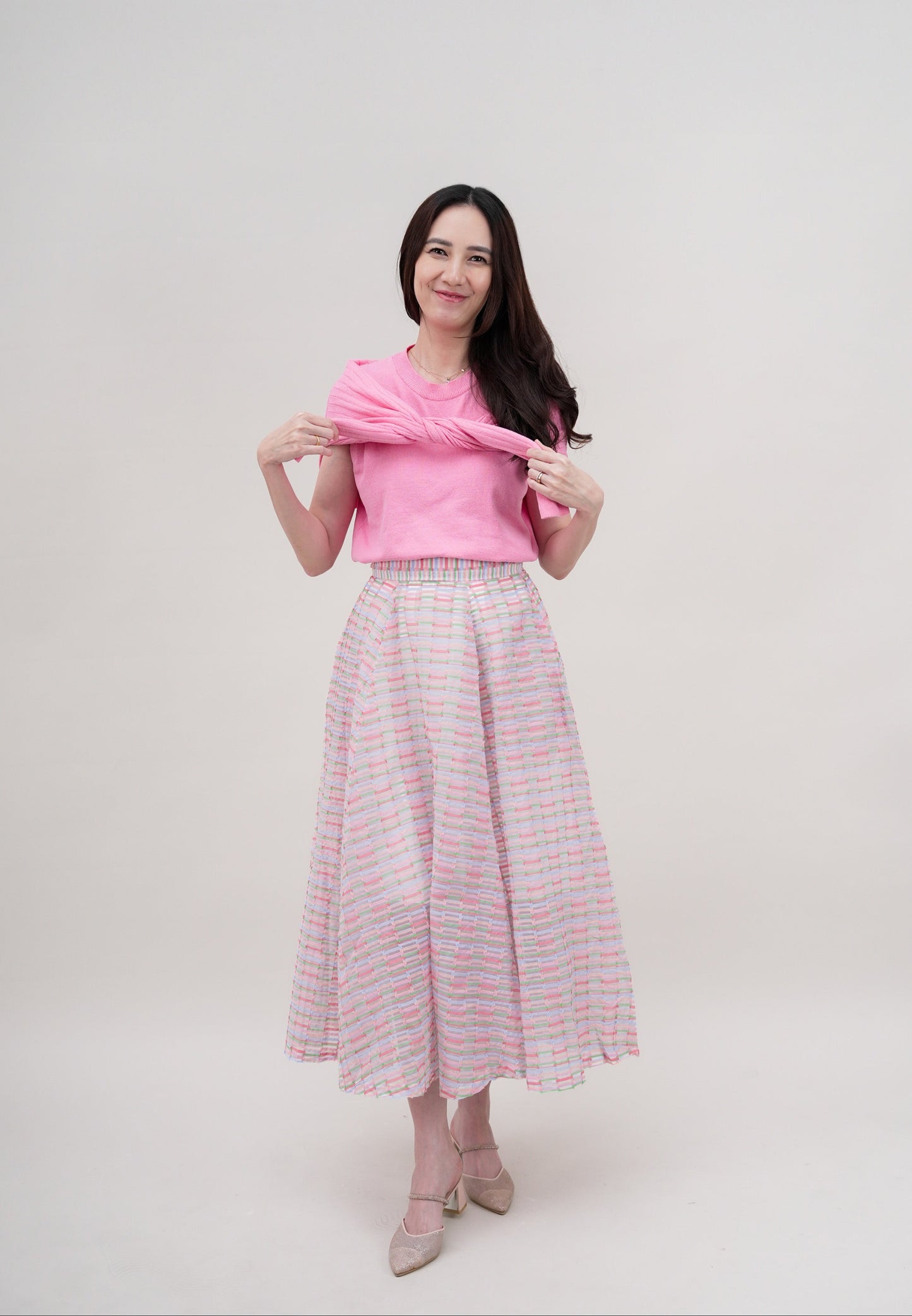 2 Way Cape Layered Knit