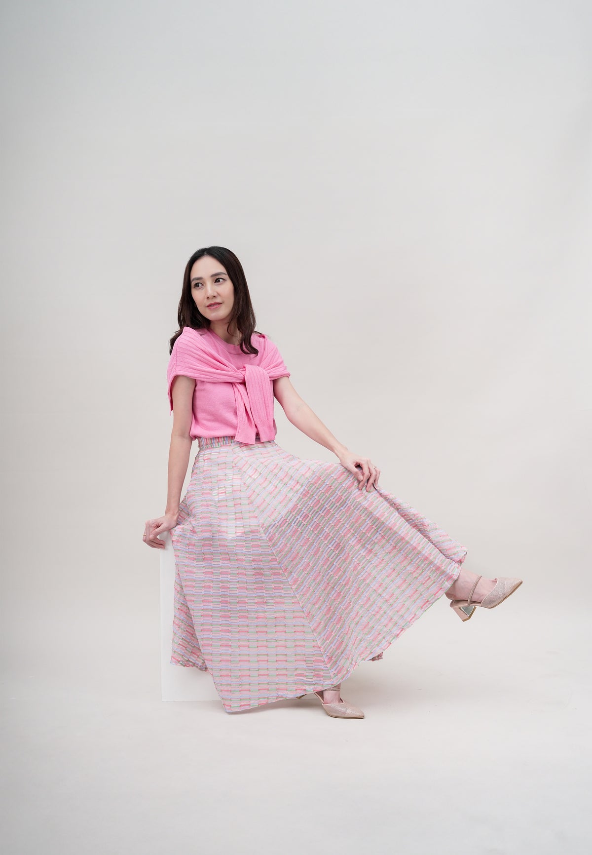 2 Way Cape Layered Knit