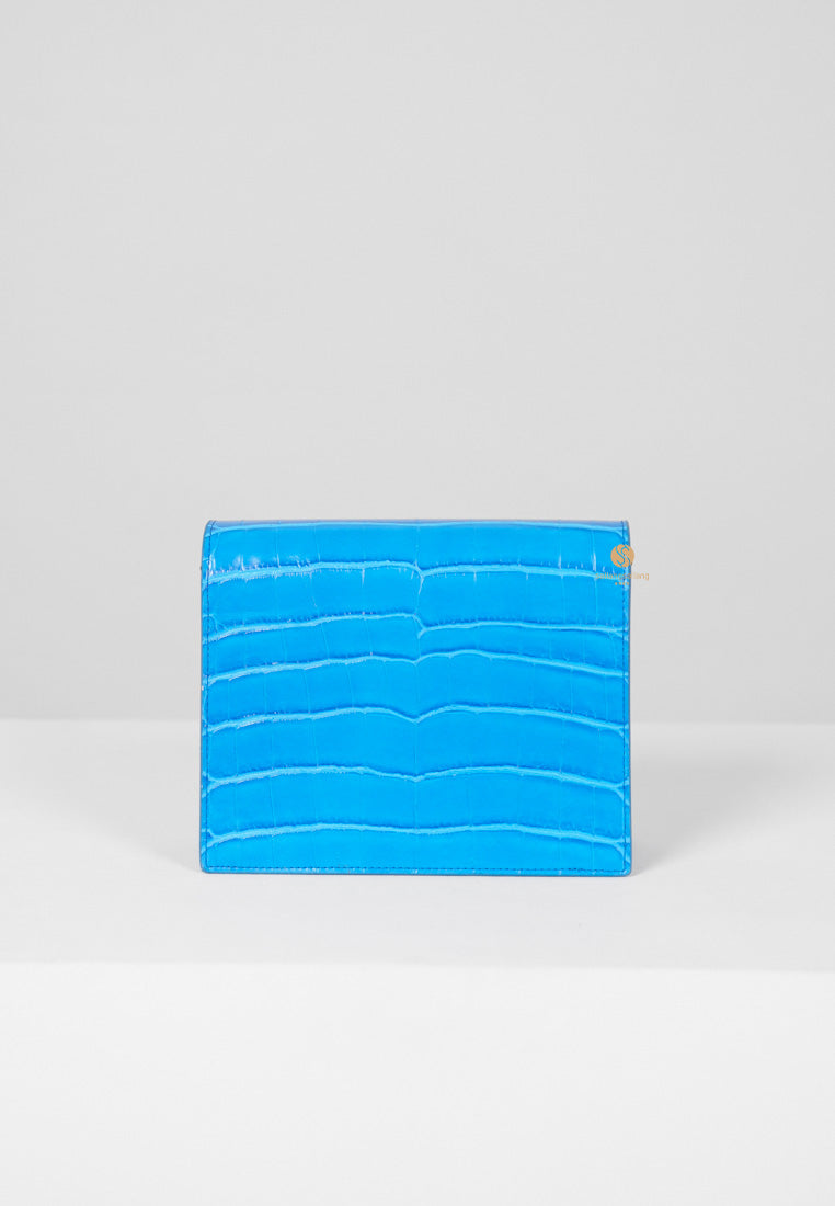 [DEFECT SALE 361] MINI FLAP BAG LAKE BLUE CROC