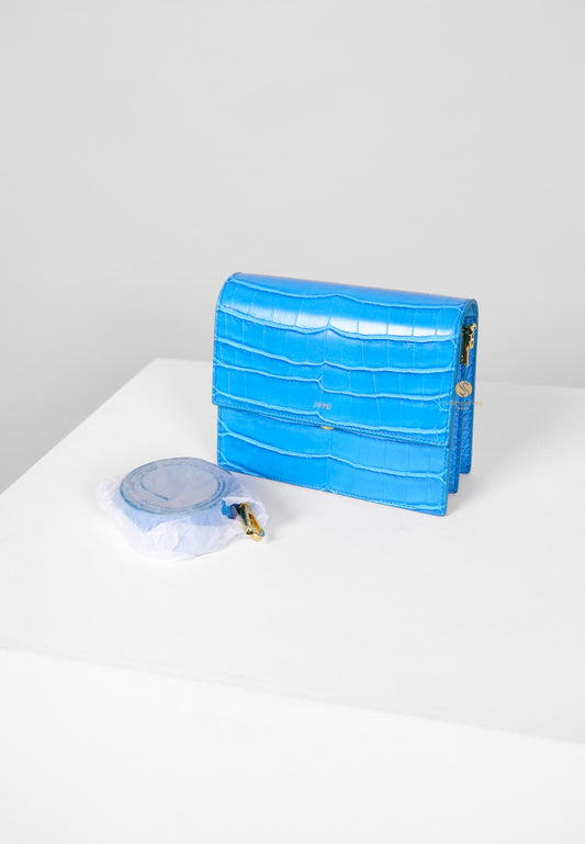 [DEFECT SALE 363] MINI FLAP BAG LAKE BLUE CROC