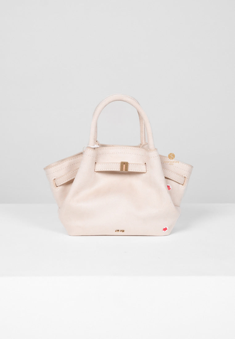 [DEFECT SALE 365] Hana Mini Faux Suede Tote Bag - Off White