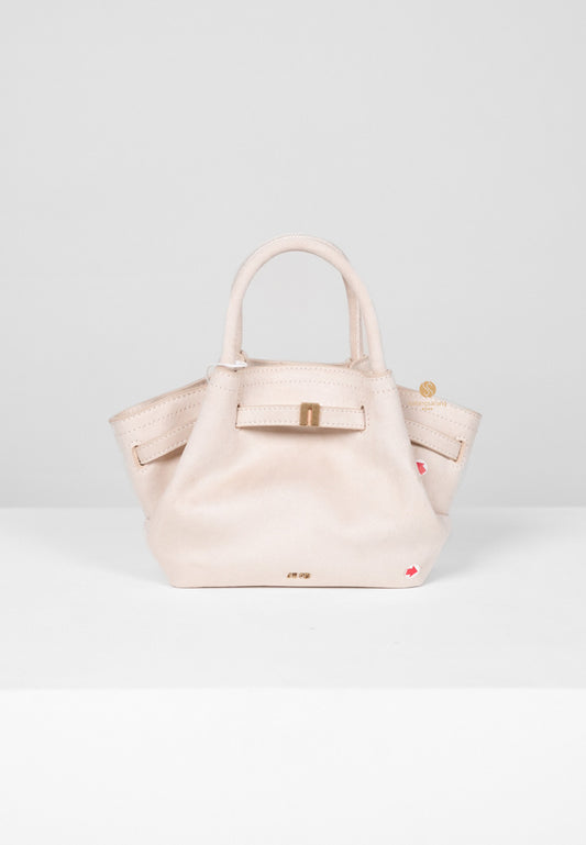 [DEFECT SALE 365] Hana Mini Faux Suede Tote Bag - Off White