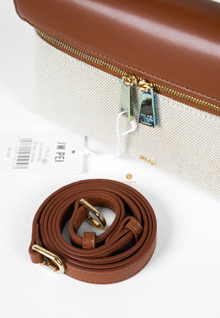 [DEFECT SALE 392] Thea Top Handle Bag - BROWN CANVAS