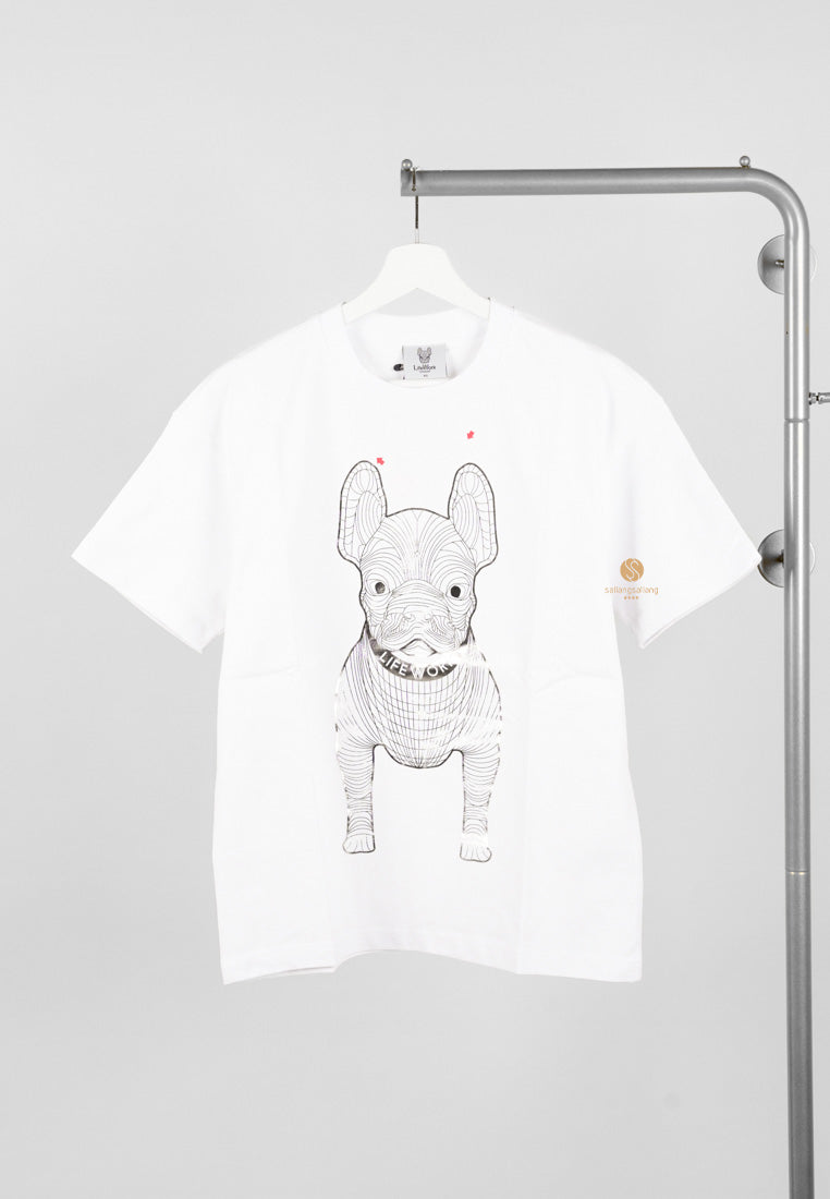 [DEFECT SALE 393] Silver Big Radog T-Shirt White size XS