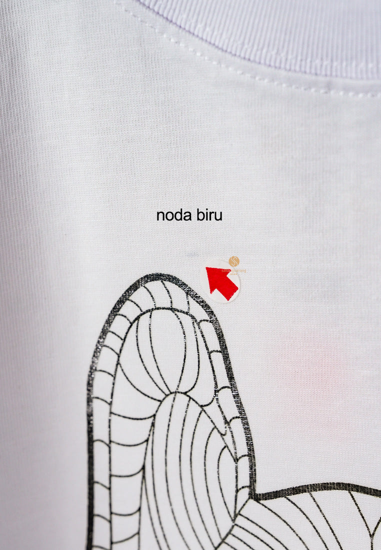 [DEFECT SALE 393] Silver Big Radog T-Shirt White size XS