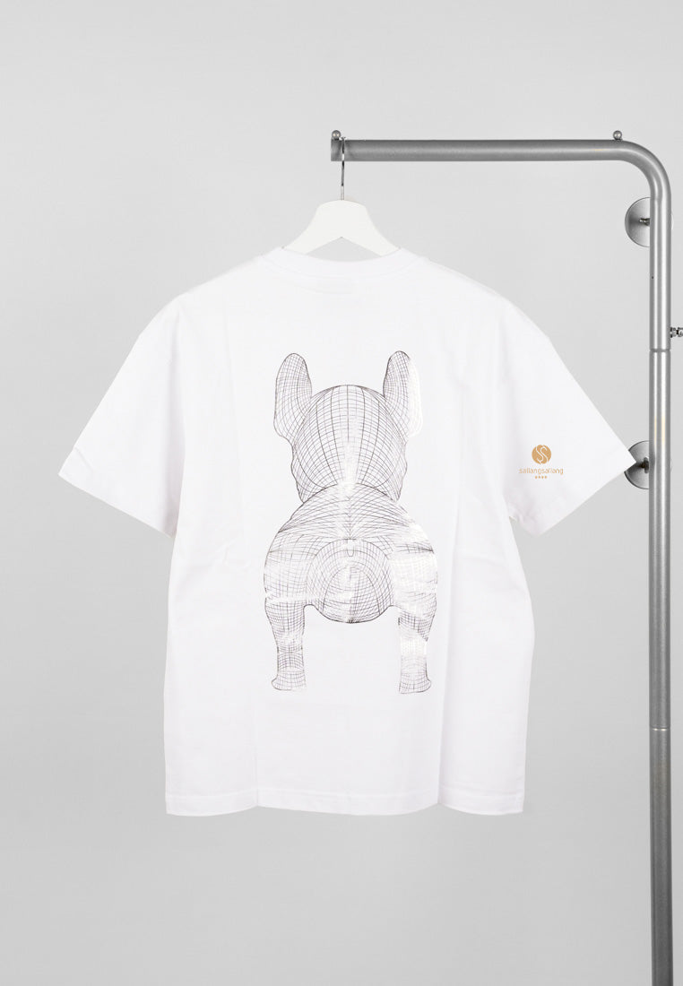 [DEFECT SALE 393] Silver Big Radog T-Shirt White size XS