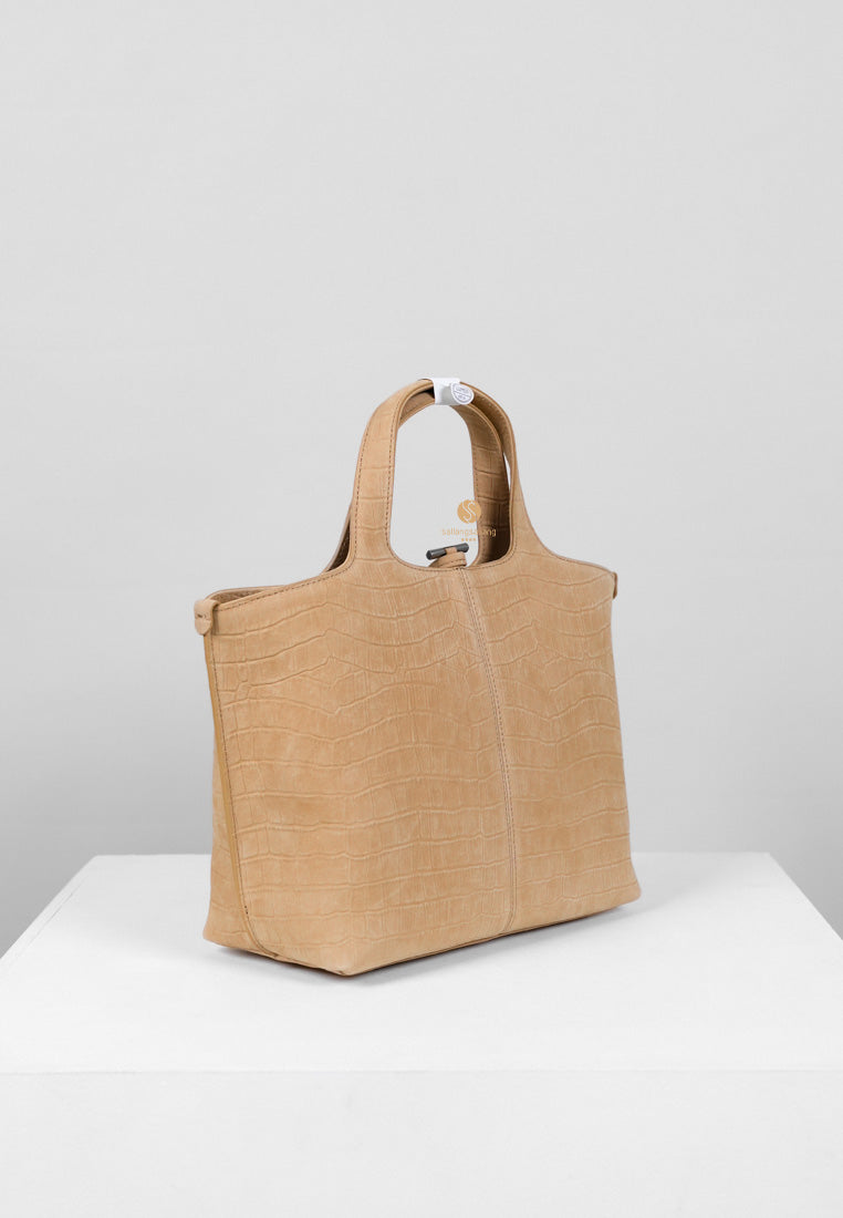 [DEFECT SALE 403] PANIER TOTE BAG nubuck pattern sand