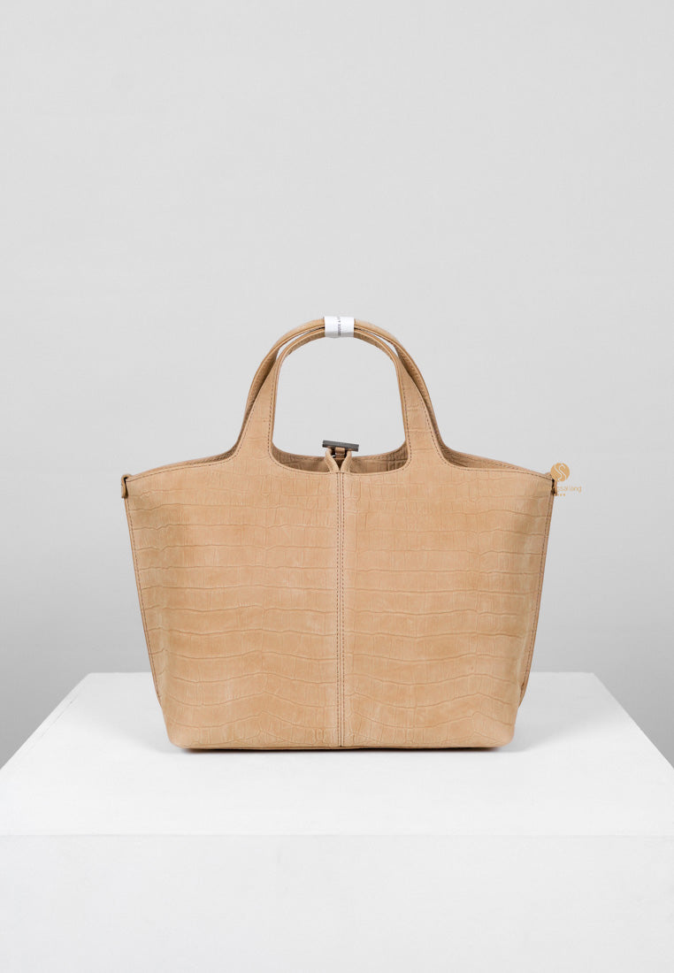 [DEFECT SALE 403] PANIER TOTE BAG nubuck pattern sand