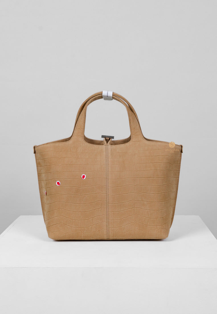 [DEFECT SALE 405] PANIER TOTE BAG nubuck pattern sand