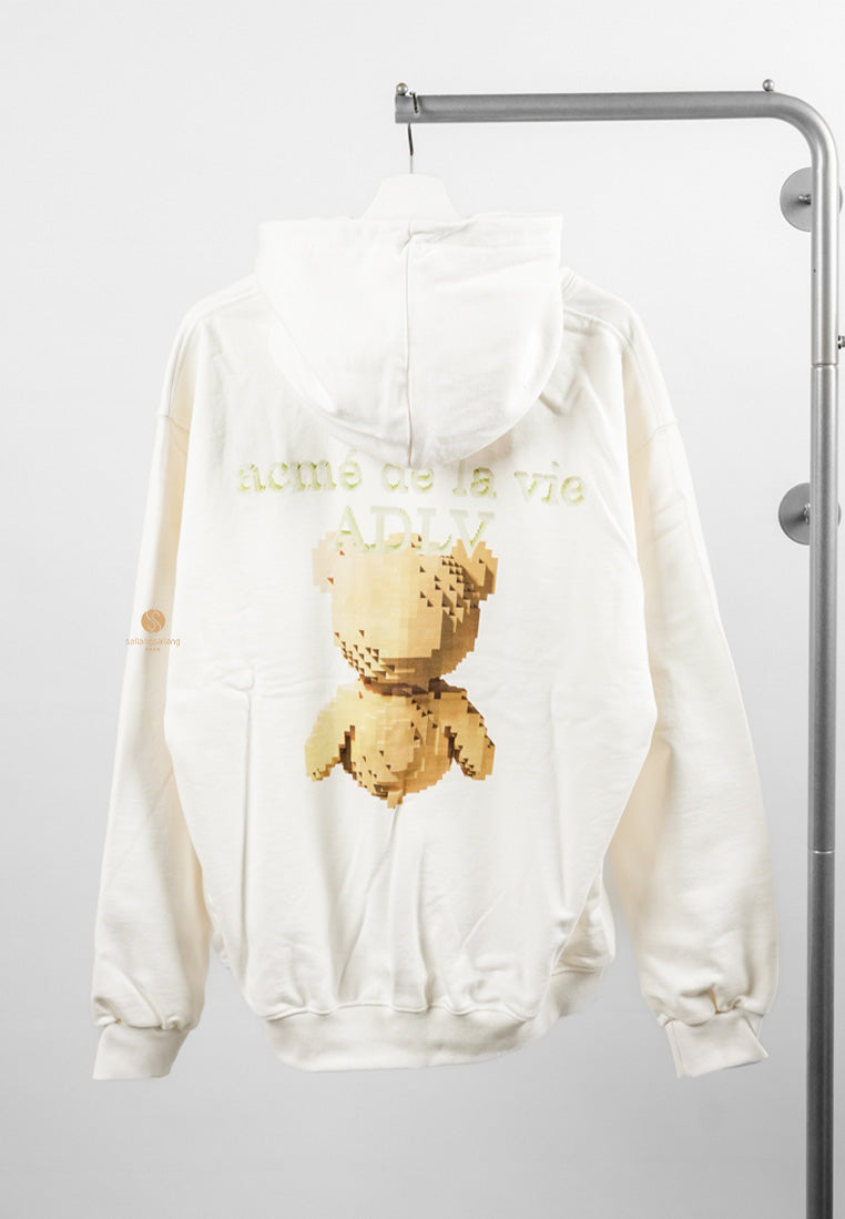 [DEFECT SALE 427] Block Bear Hoodie Cream size 1
