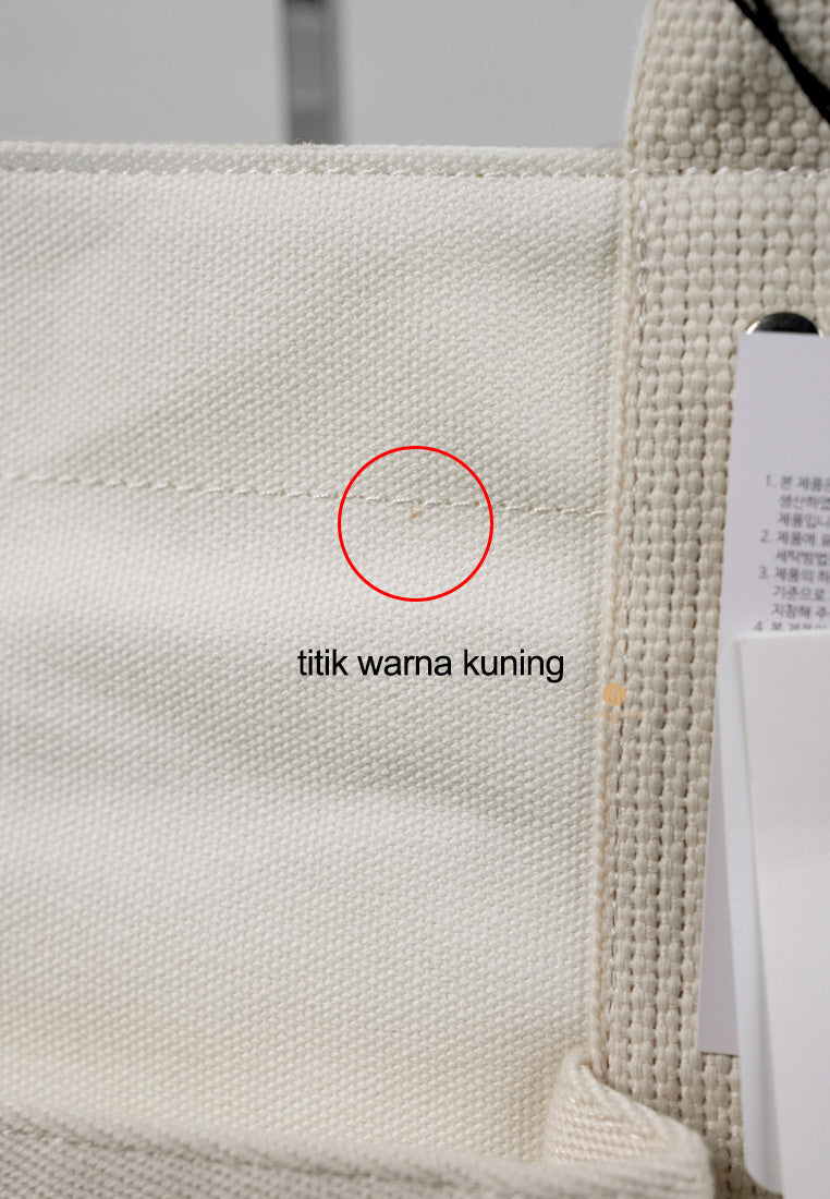 [DEFECT SALE 428] Logo Zip Closure Tote Bag Ivory